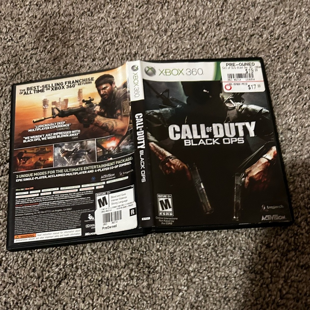 Call of duty black ops xbox 360 game